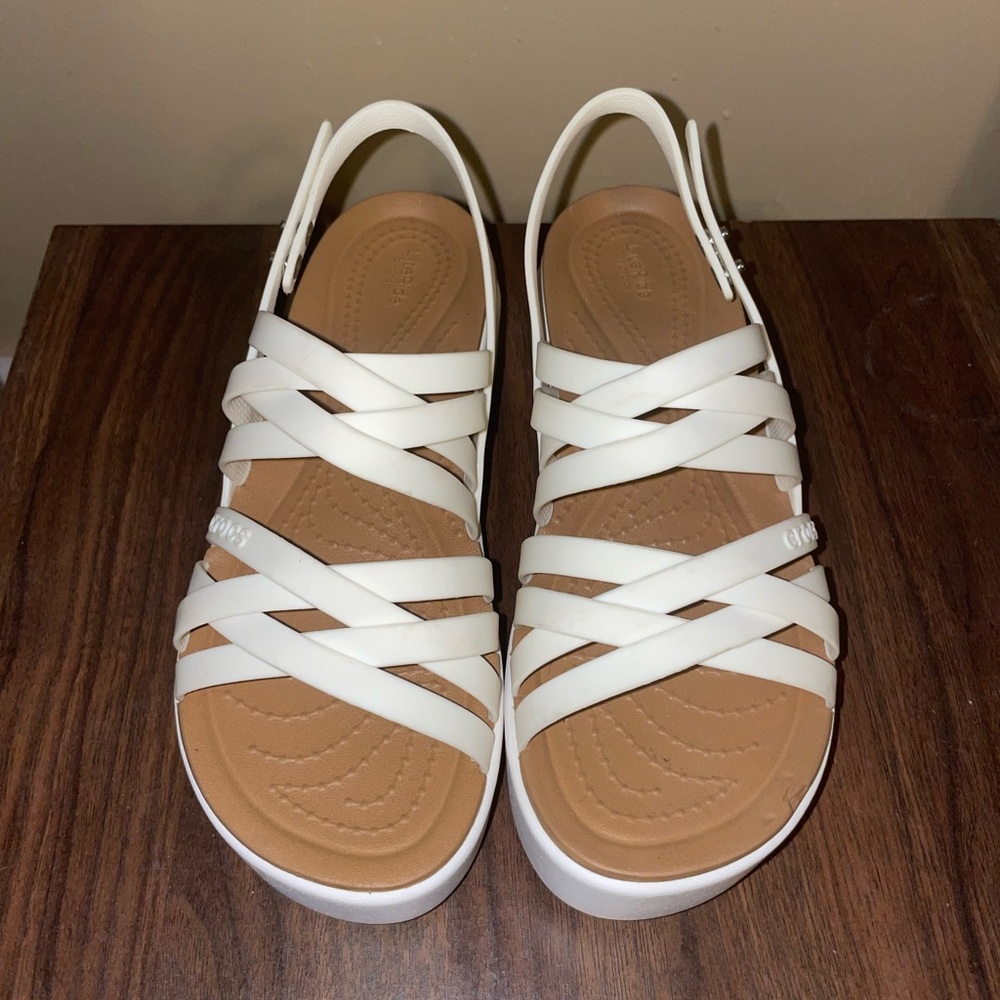 White Brooklyn Crocs